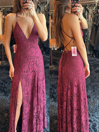 Vestido encaje vino