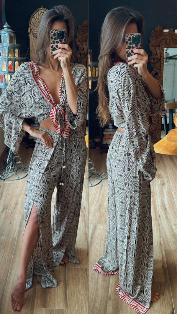 Pantalon y blusa playa
