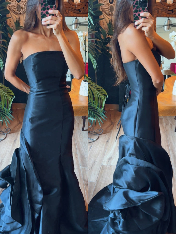 Vestido sirena con flor