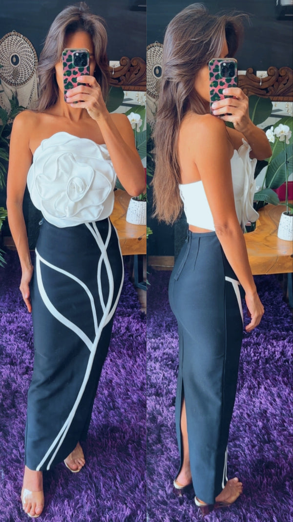 Vestido bandage flor