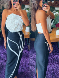 Vestido bandage flor