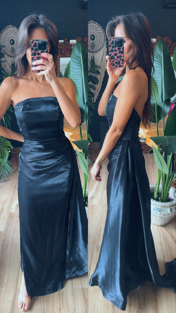 Vestido organza negro