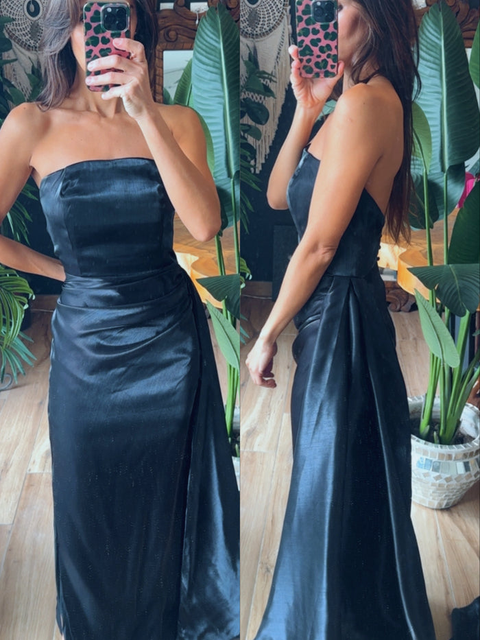 Vestido organza negro