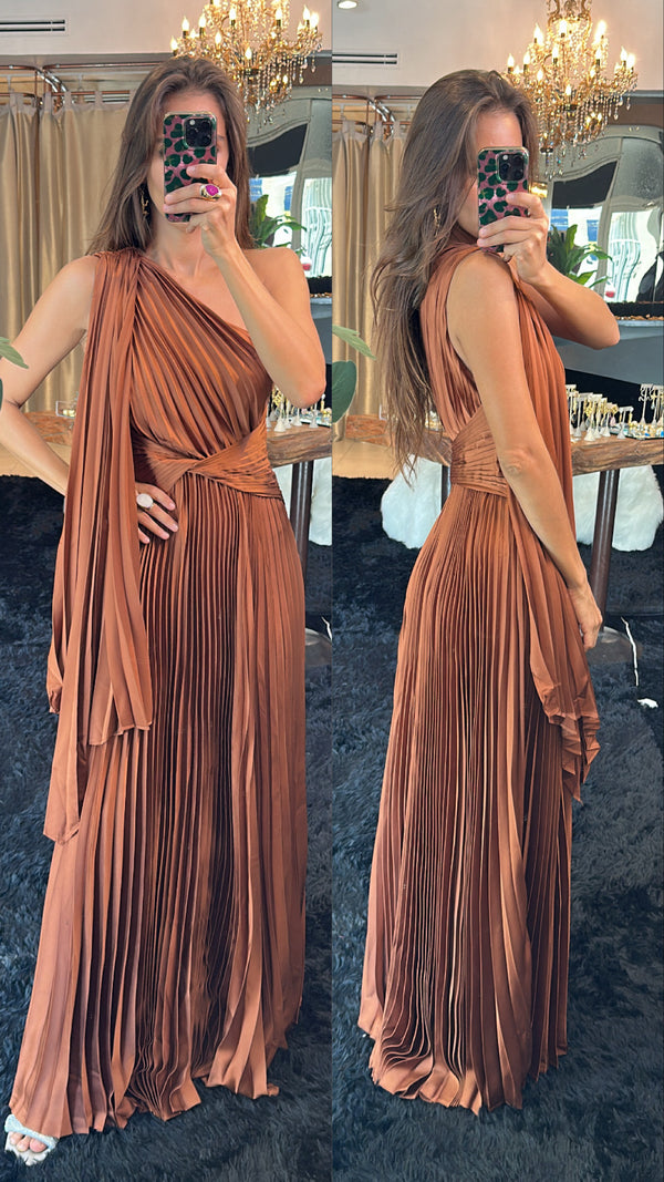 Vestido tela waffle café