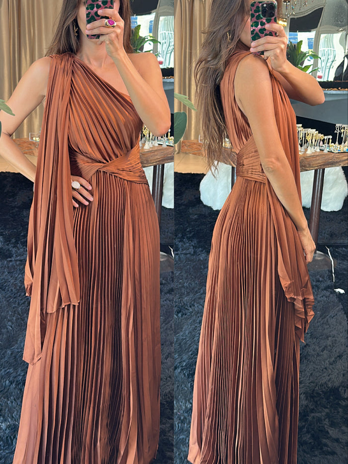 Vestido tela waffle café