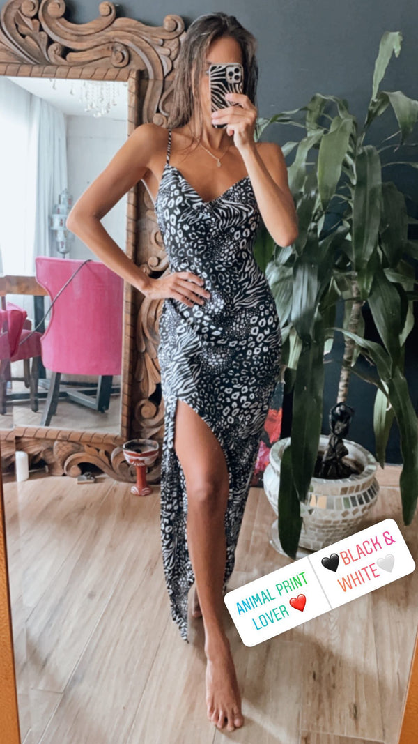 Vestido animal print