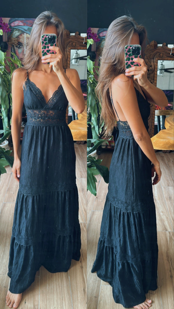 Vestido boho negro