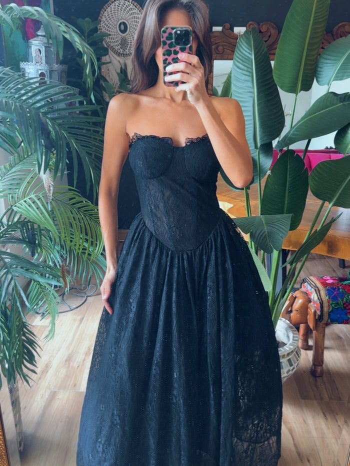 Vestido ampon encaje