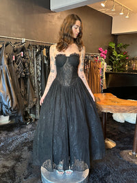 Vestido ampon encaje
