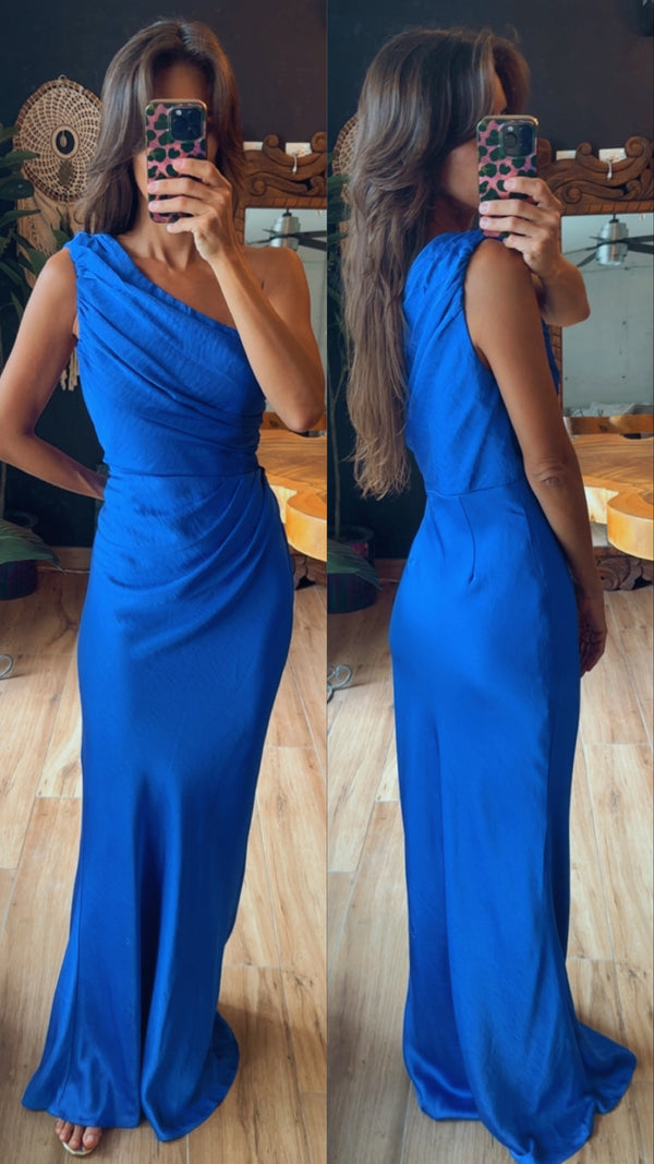 Vestido satin azul