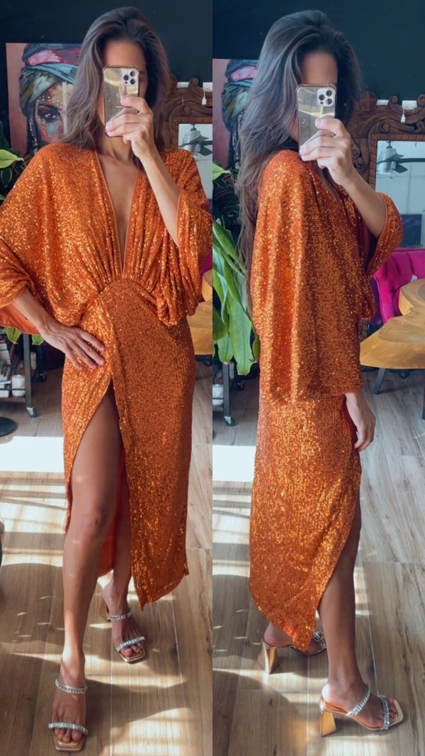 Vestido kimono naranja