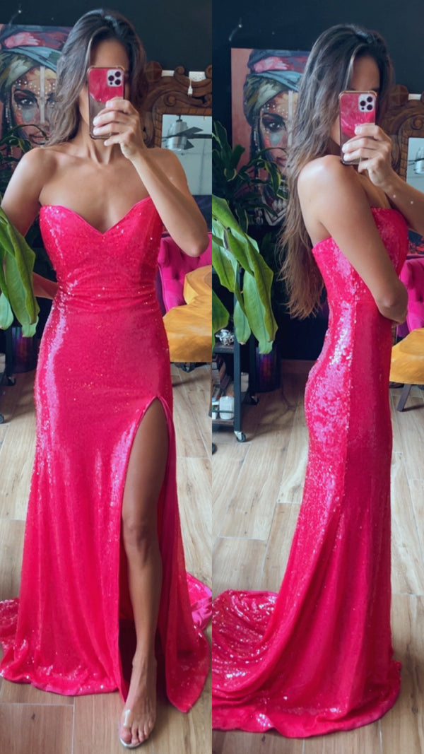 Vestido lentejuela rosa