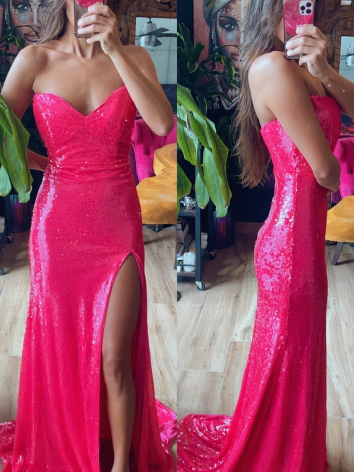 Vestido lentejuela rosa