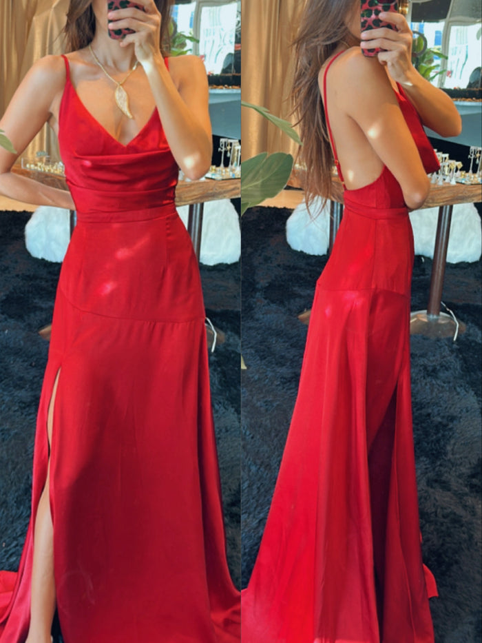 Vestido Satin rojo