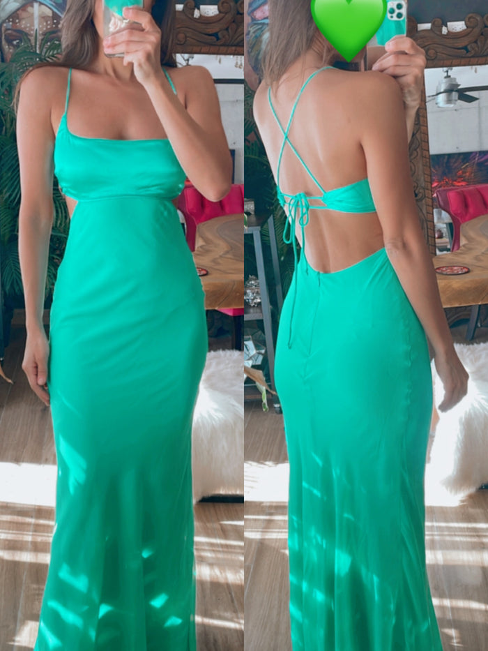 Vestido verde gasa